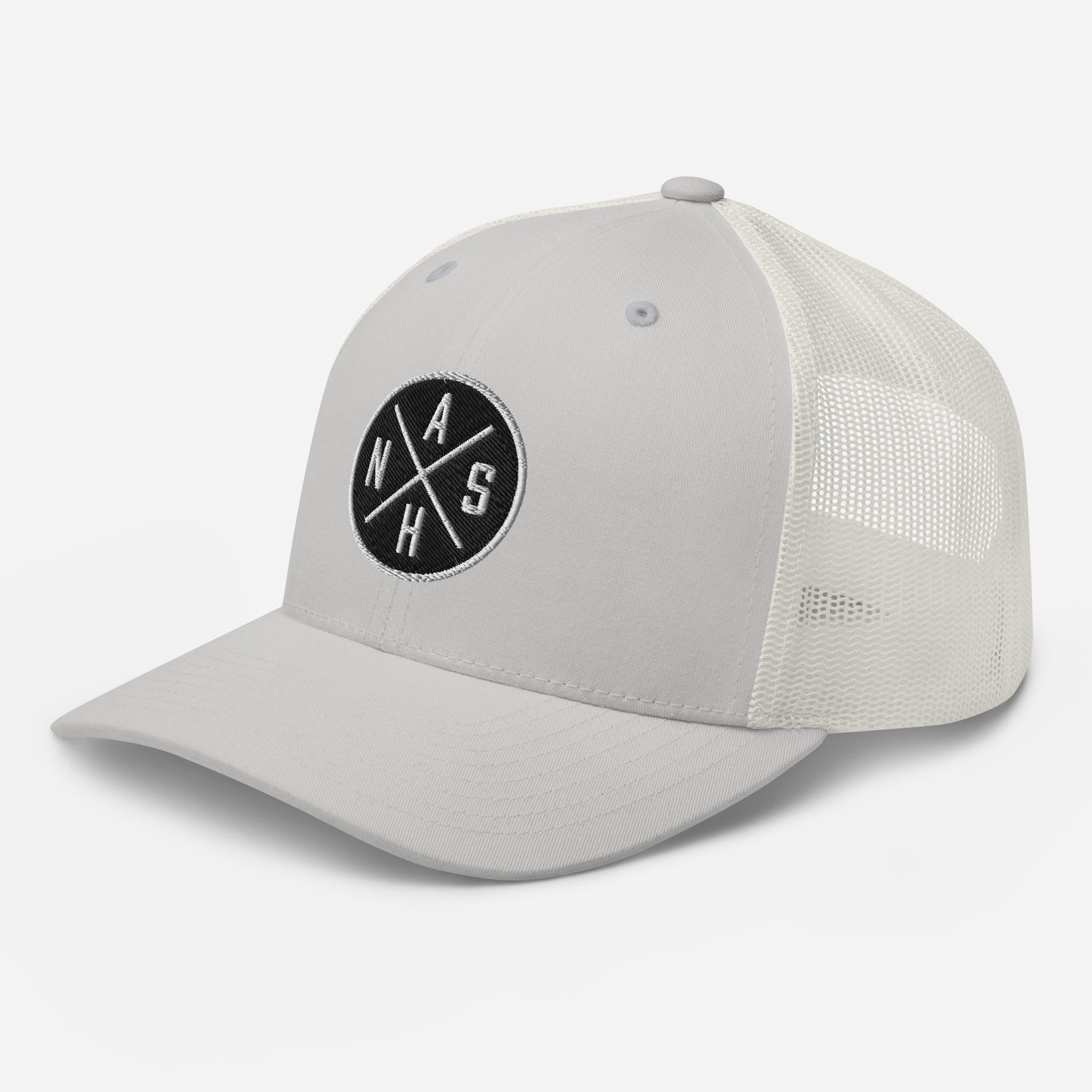 Circled NASH Embroidered Trucker Cap-Soul Flow Apparel