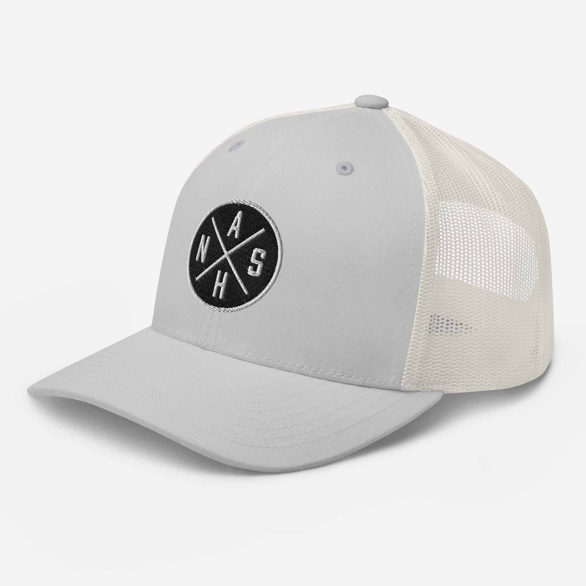 Circled NASH Embroidered Trucker Cap-Soul Flow Apparel