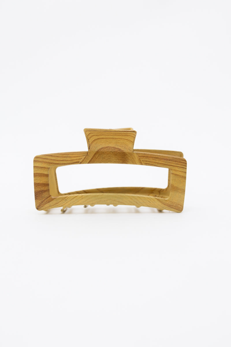 Retro Wood Print Hair Claw Clip – Stylish & Durable ????-Soul Flow Apparel
