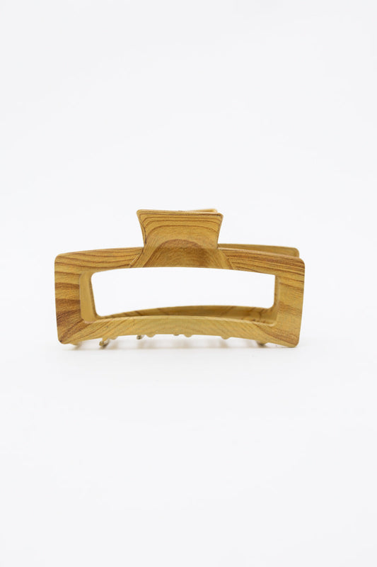 Retro Wood Print Hair Claw Clip – Stylish & Durable ????-Soul Flow Apparel