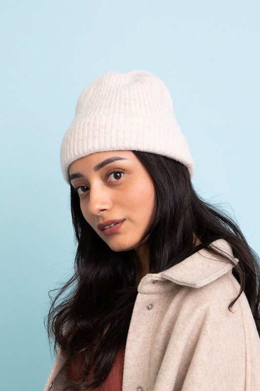 Rib Knit Cuffed Beanie-Soul Flow Apparel