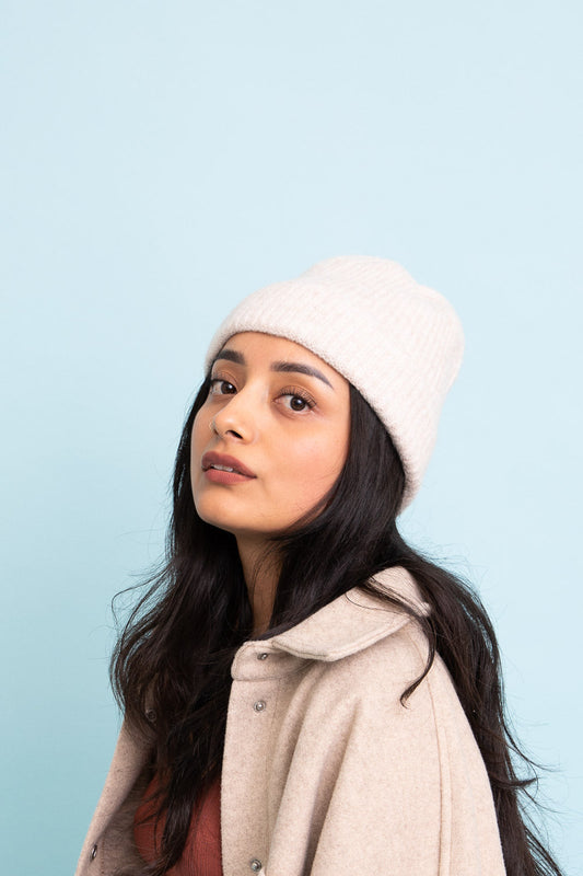 Rib Knit Cuffed Beanie-Soul Flow Apparel