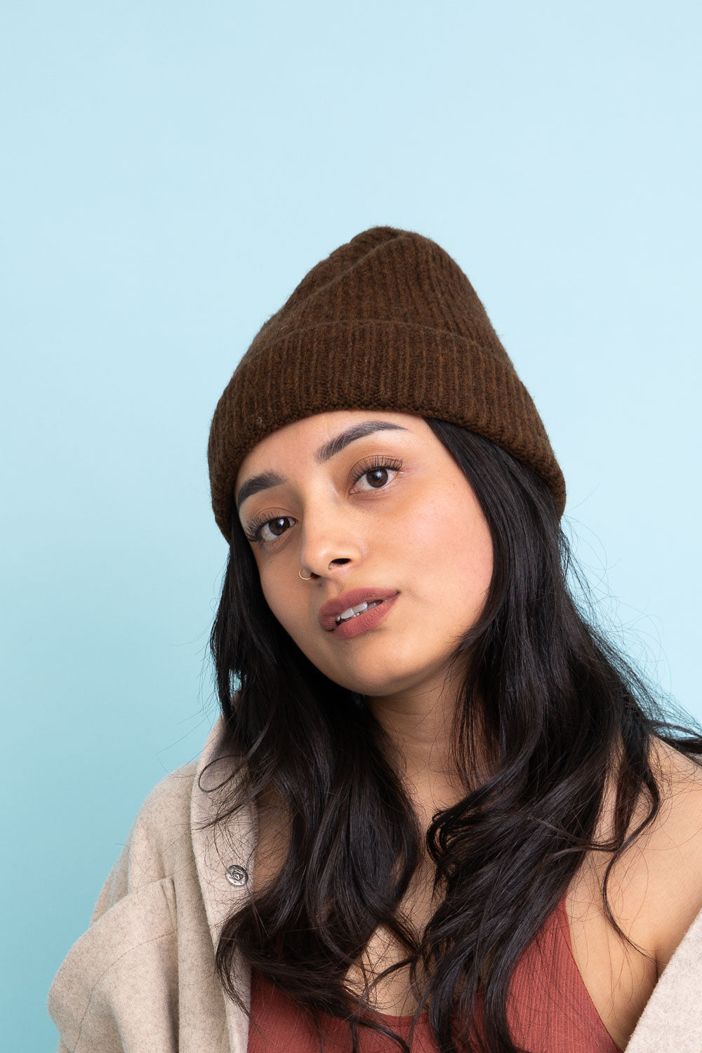 Rib Knit Cuffed Beanie-Soul Flow Apparel