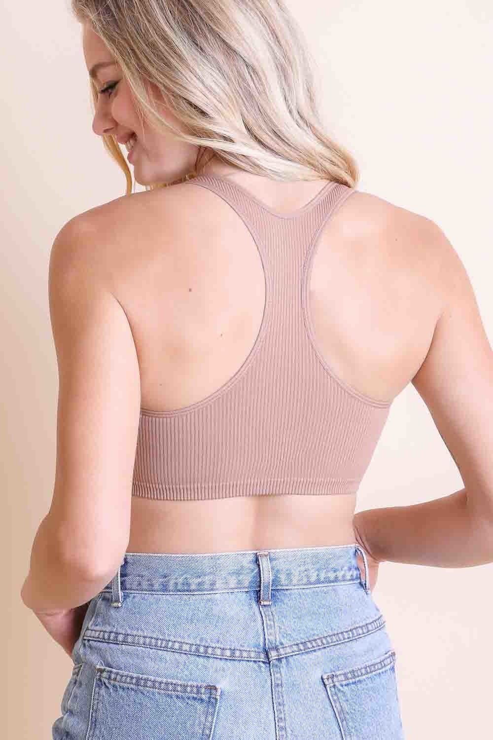 Ribbed Racerback Bralette-Soul Flow Apparel