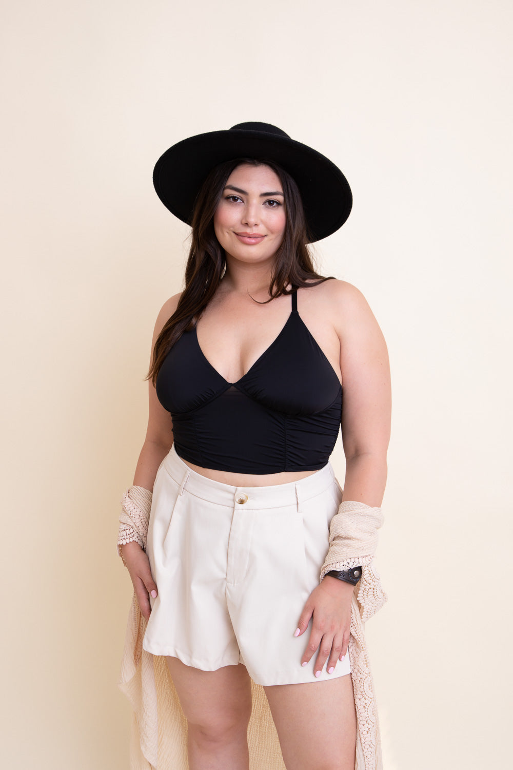 Ruched Bralette Plus-Soul Flow Apparel