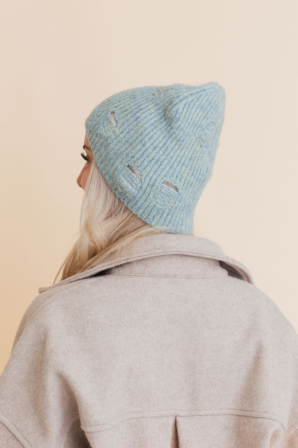 Rugged Edge Distressed Knit Beanie-Soul Flow Apparel