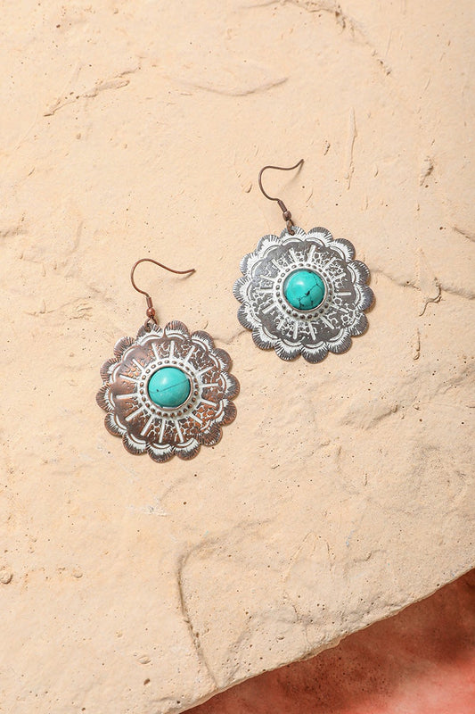 Rustic Flower Power Drop Earrings-Soul Flow Apparel