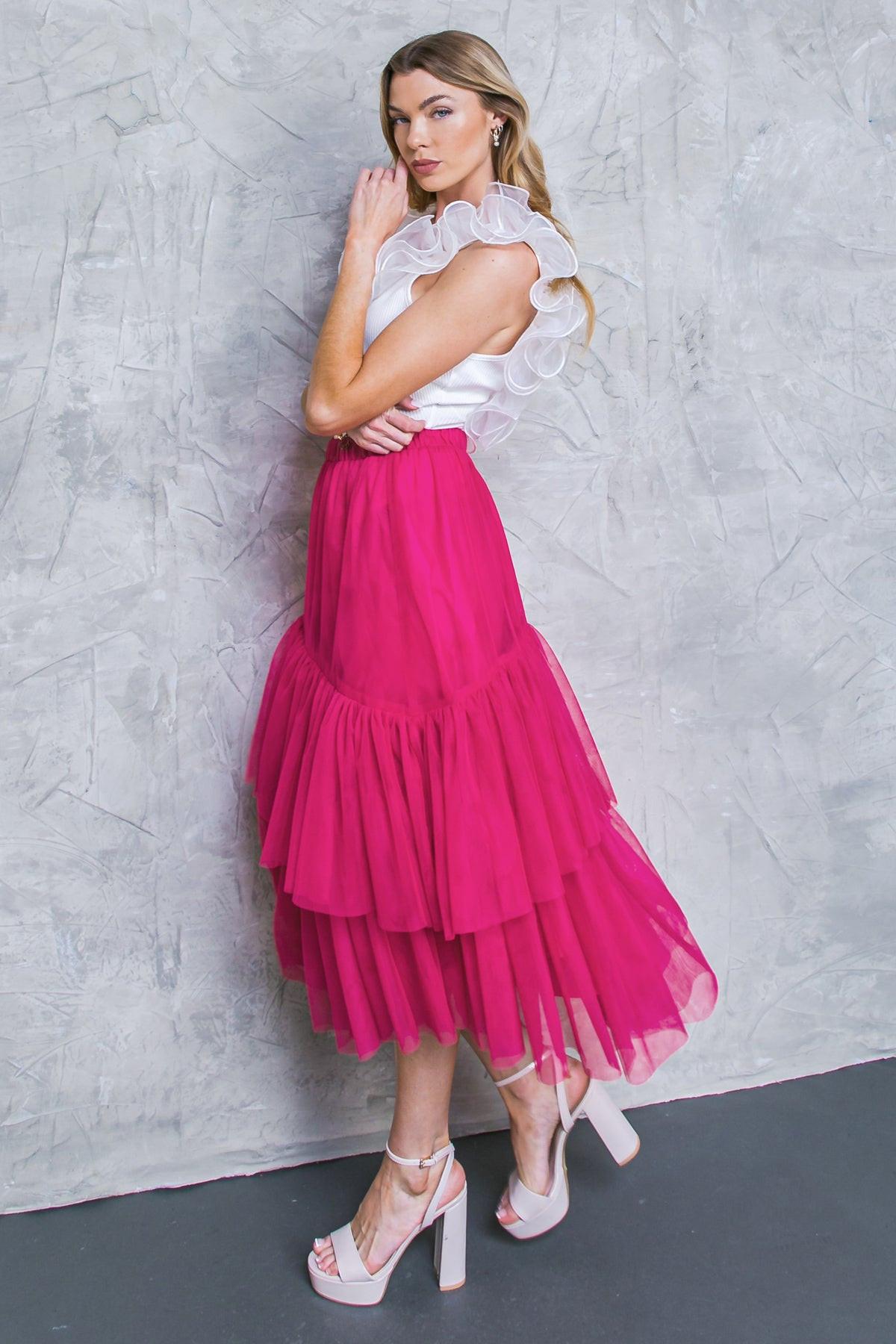 Its All Special Tulle Skirt With Elastic Waist For Night Out
