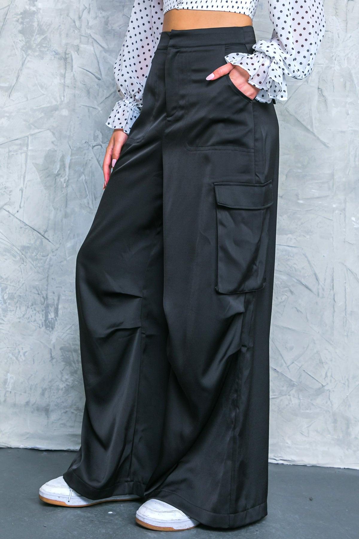 Graceful Movements Wide Leg Pants With Pockets For Everyday Wear