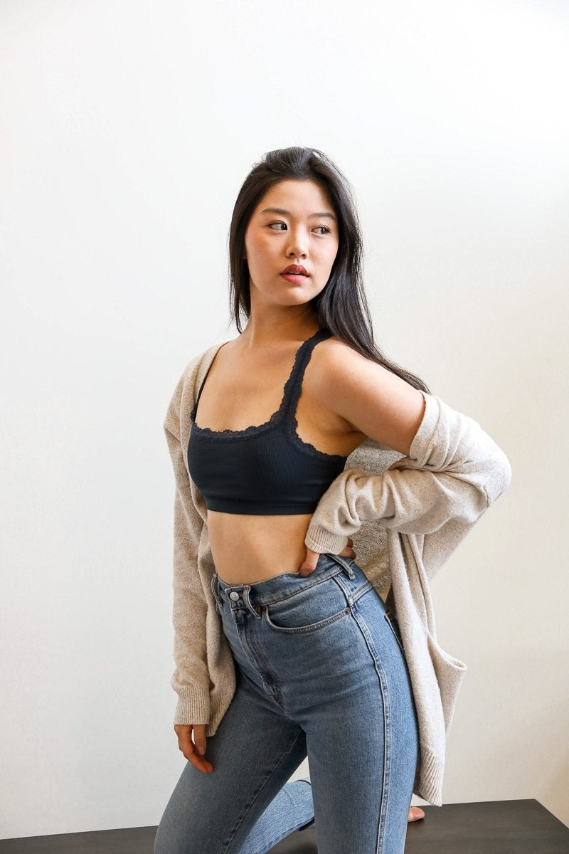 Seamless Lace Strap Bralette-Soul Flow Apparel