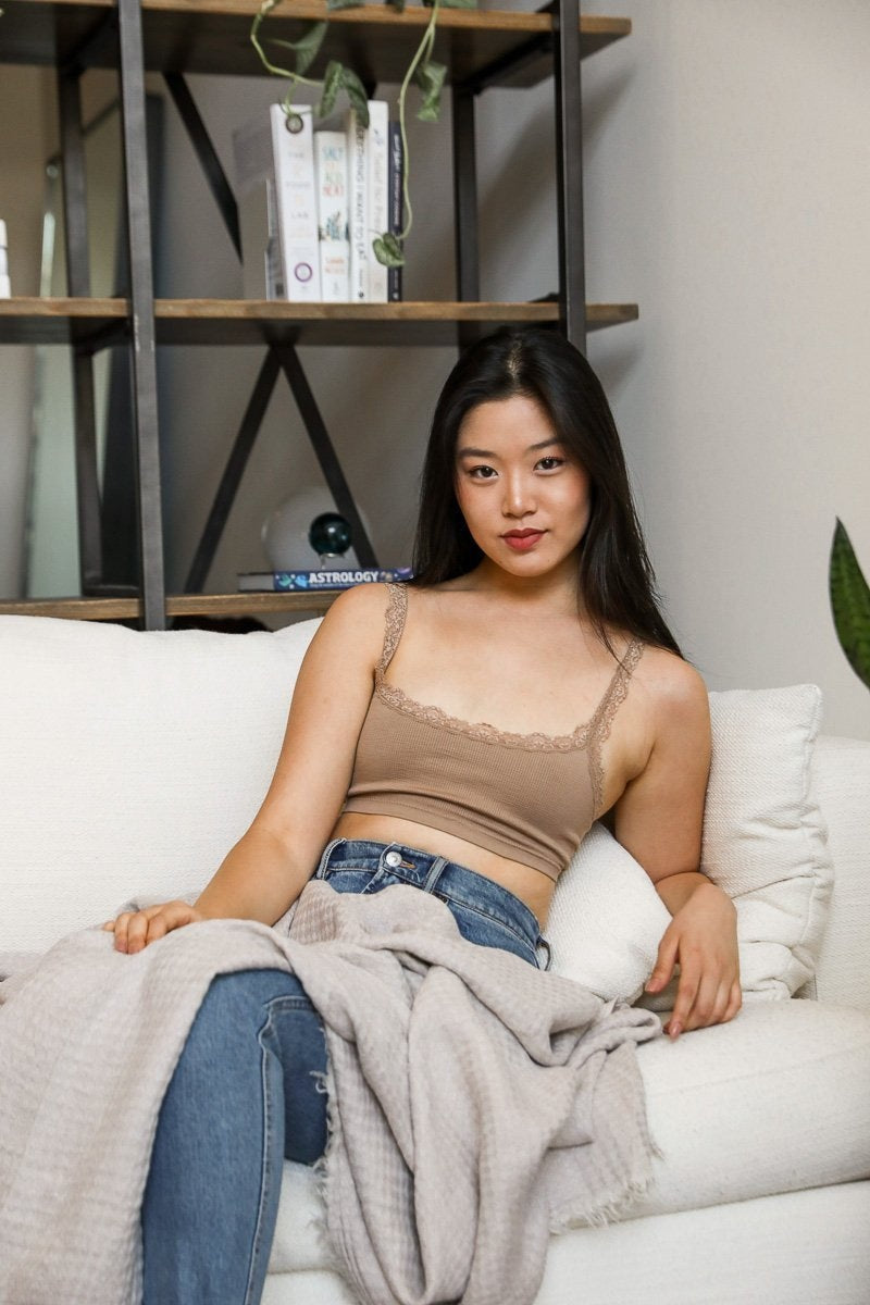 Seamless Lace Strap Bralette-Soul Flow Apparel