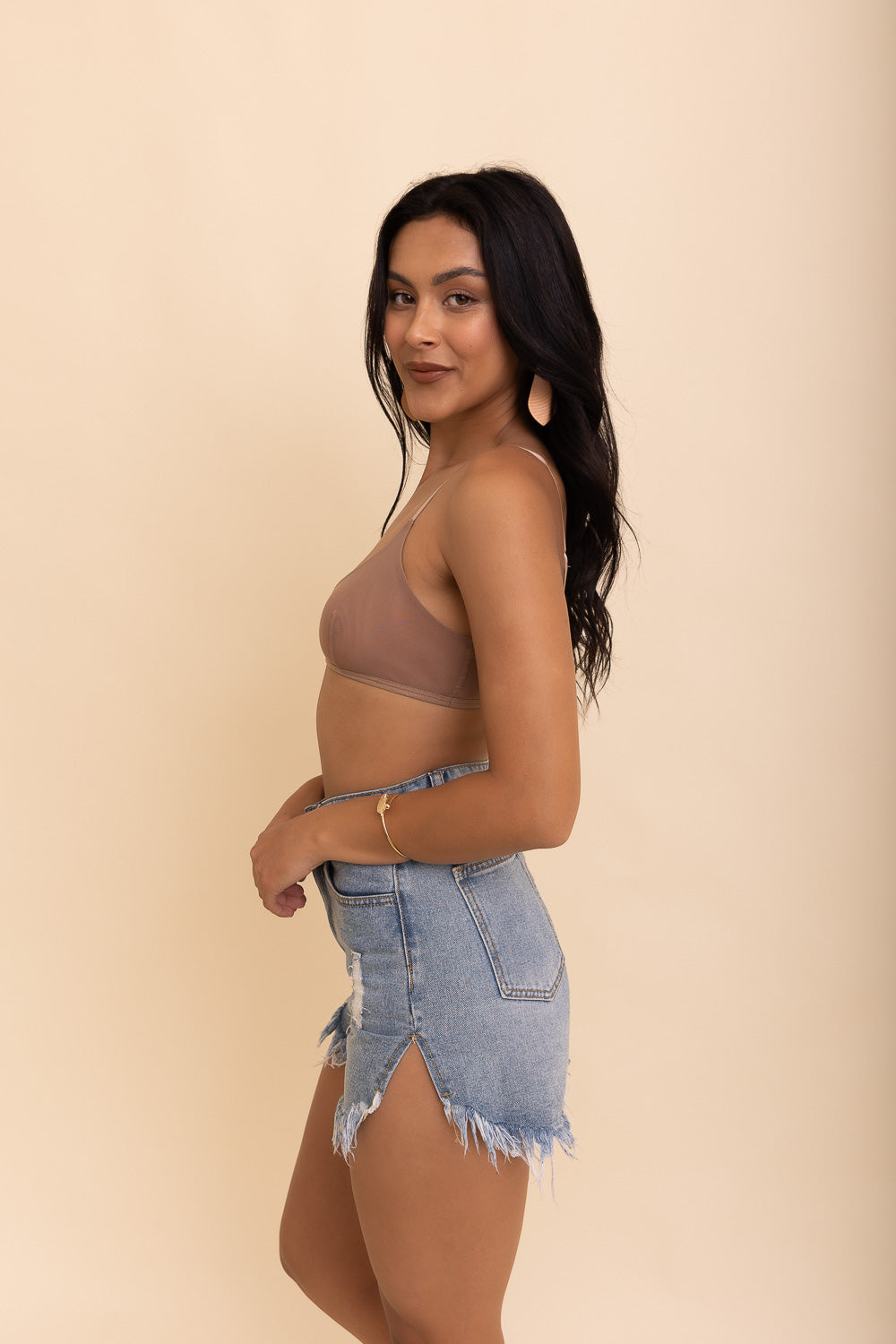 Sheer Mesh Basic Bralette-Soul Flow Apparel