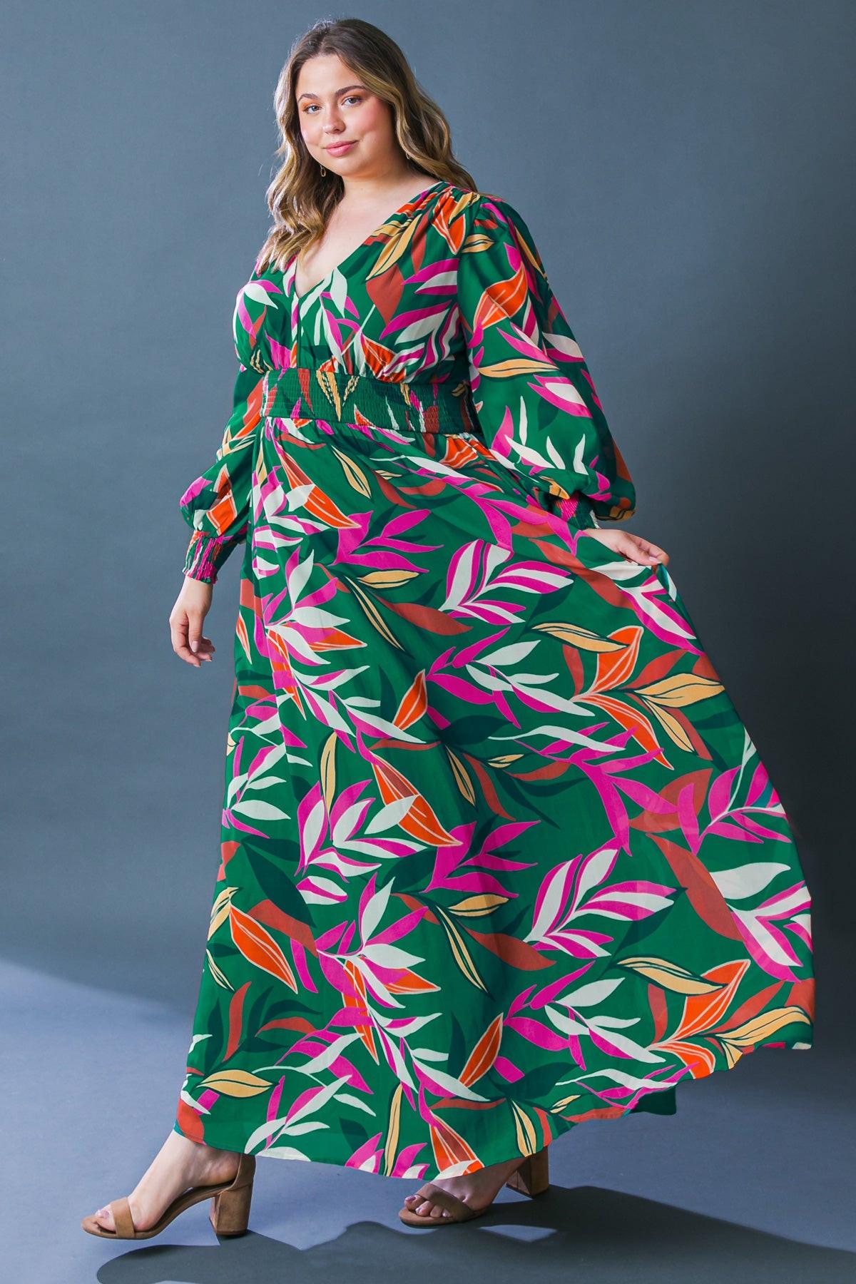 Gone Coastal Woven Maxi Dress With V Neckline Peasant Sleeves Smocked Waist