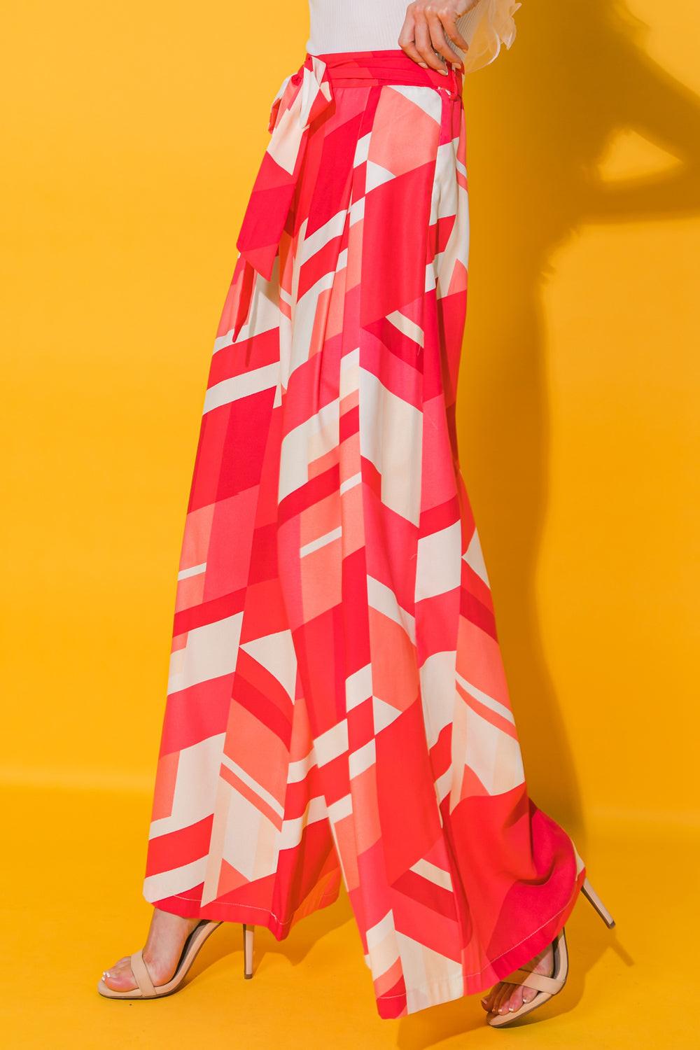 Good Times Only Wide Leg Woven Pants With Pleated Detail Side Zipper And Pockets