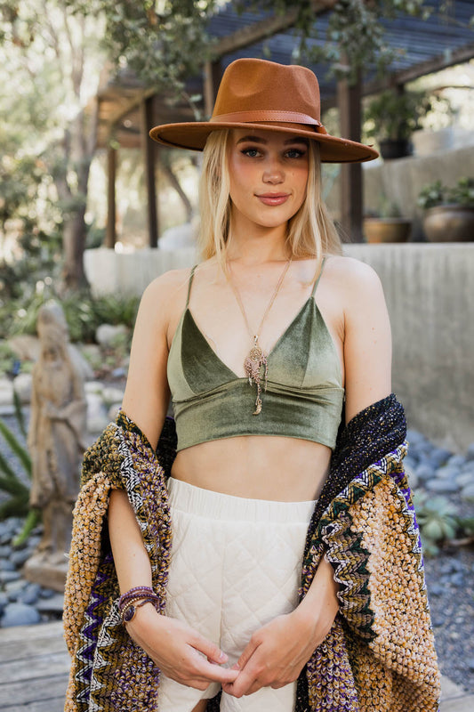 Sleek Velvet Longline Bralette-Soul Flow Apparel
