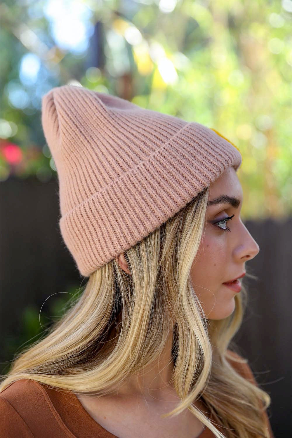 Smiley Face Ribbed Beanie ????-Soul Flow Apparel