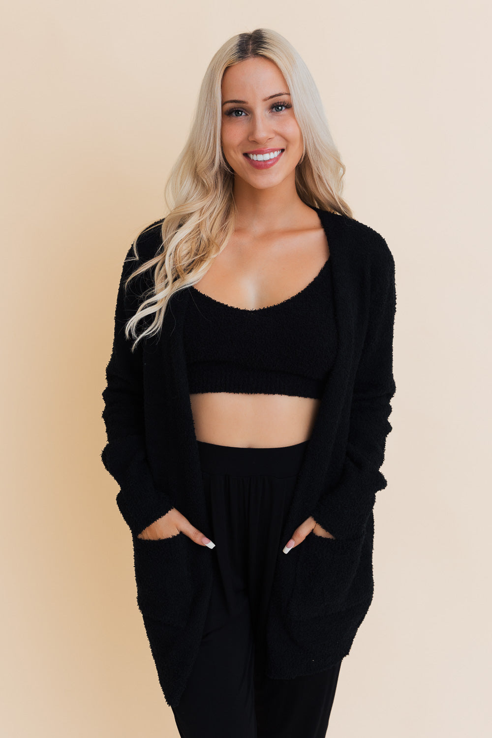 Snuggle Chic Boucle Bliss Cardigan-Soul Flow Apparel
