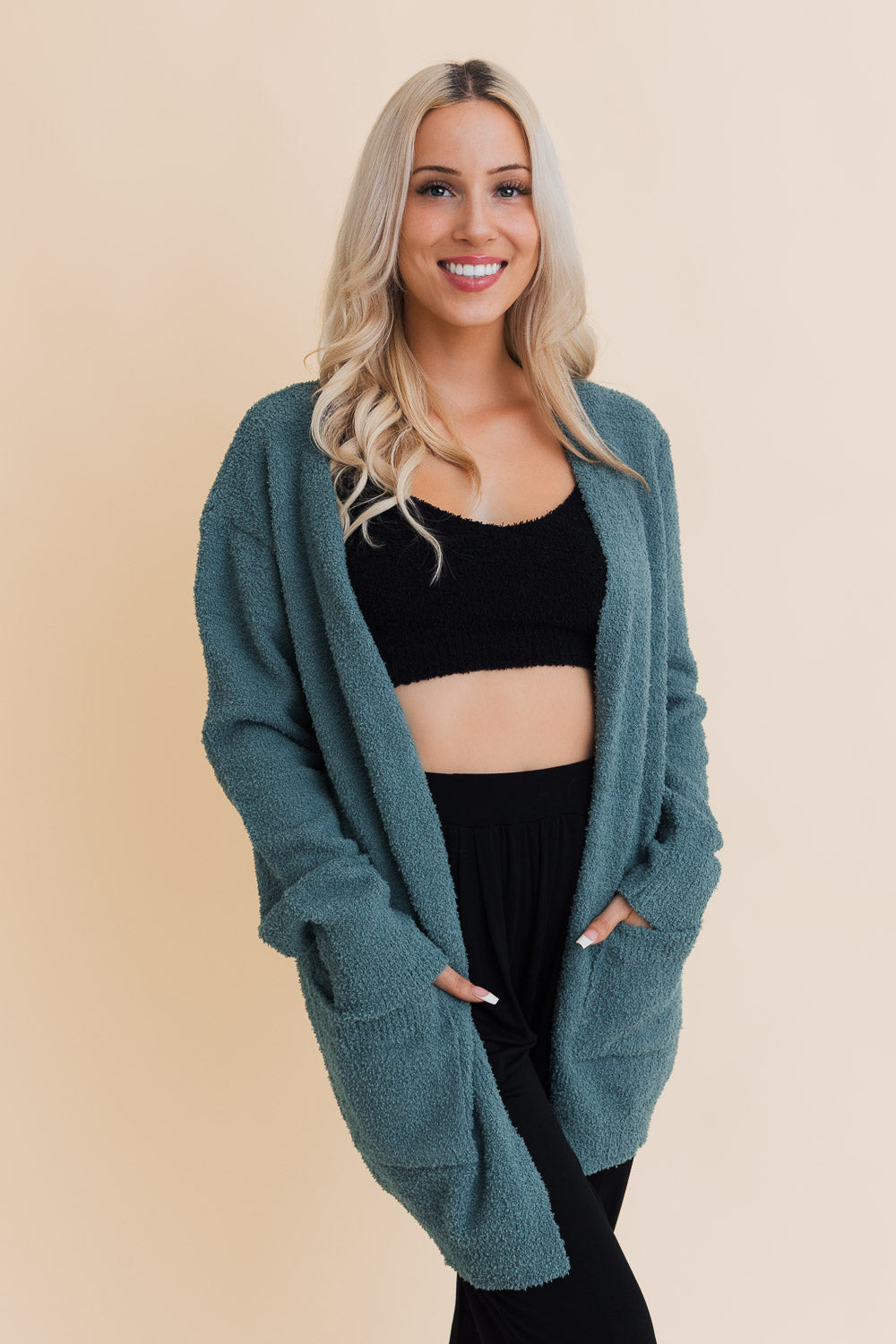 Snuggle Chic Boucle Bliss Cardigan-Soul Flow Apparel