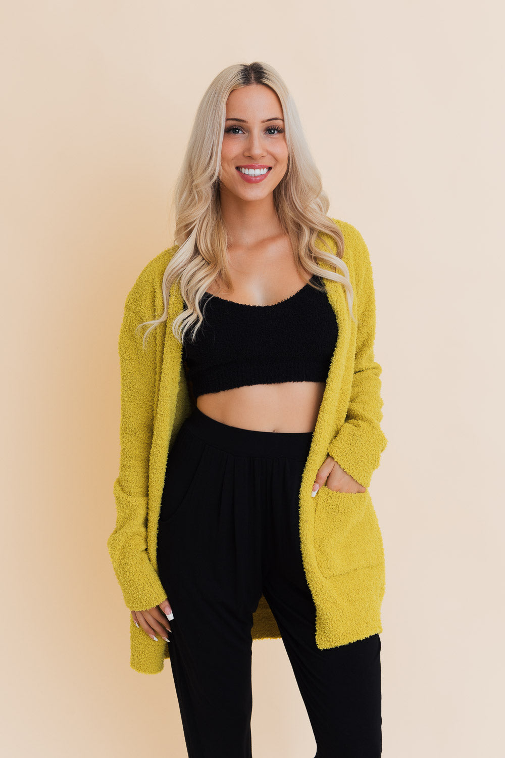 Snuggle Chic Boucle Bliss Cardigan-Soul Flow Apparel