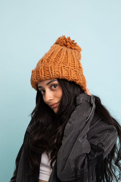 Soft Chunky Cable Knit Beanie-Soul Flow Apparel