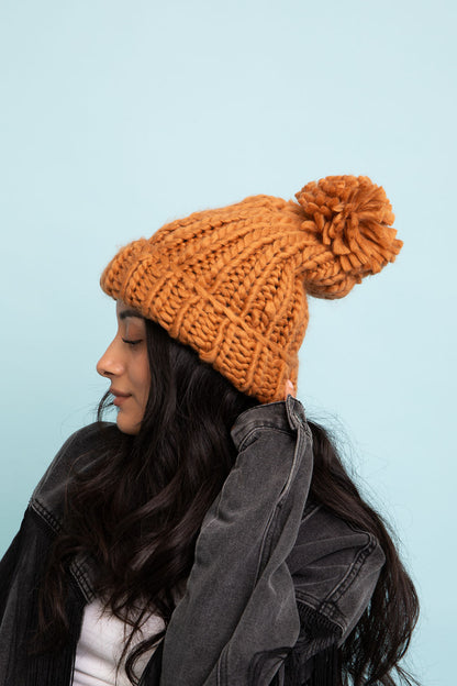 Soft Chunky Cable Knit Beanie-Soul Flow Apparel