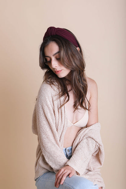 Wide Striped Topknot Headband – Chic and Comfortable-Soul Flow Apparel