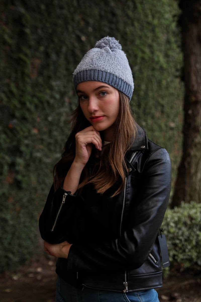Soul Flow Apparel | Boho Soft Furry Pom Knit Beanie