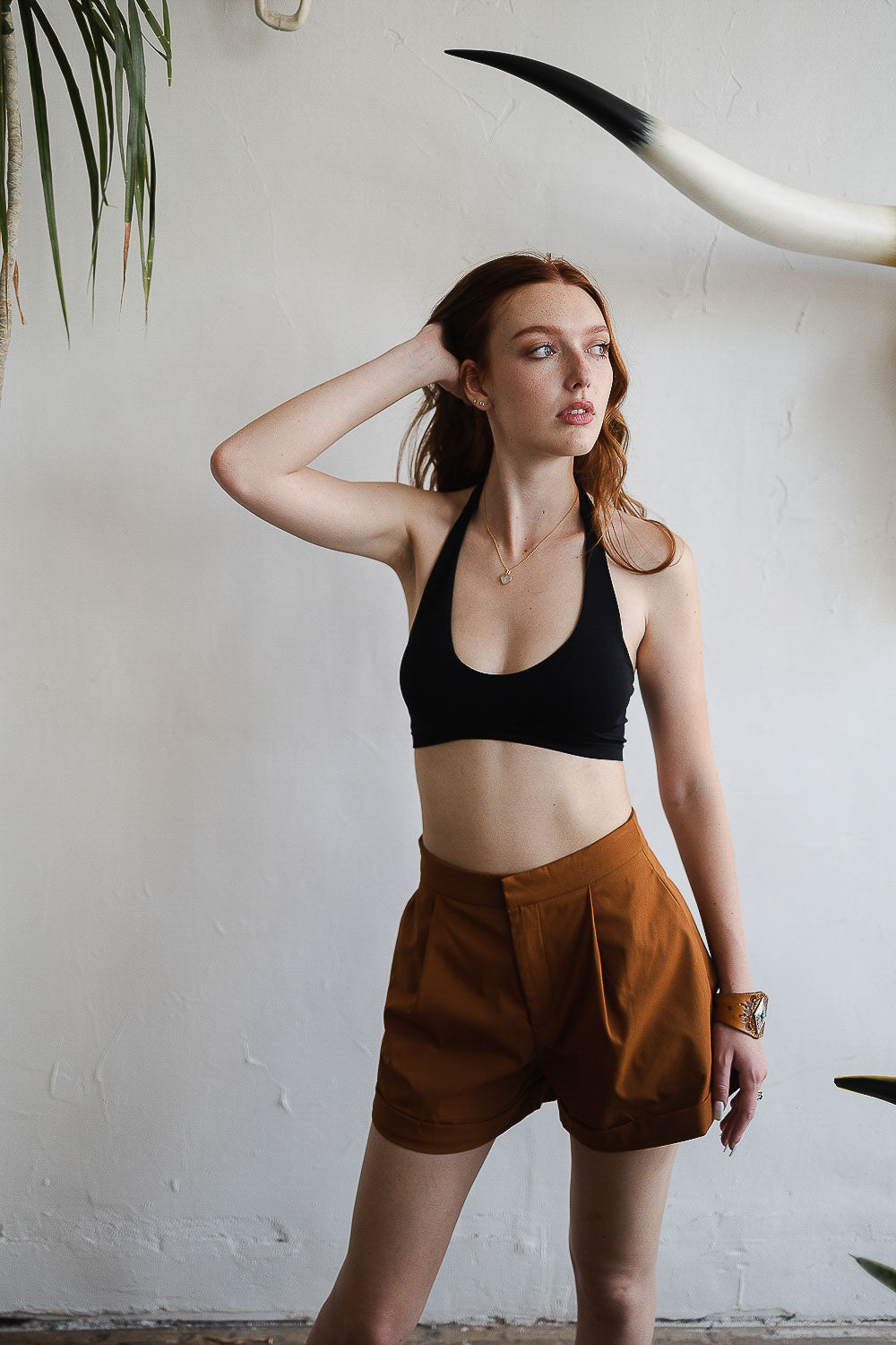 Solid Halter Bralette-Soul Flow Apparel