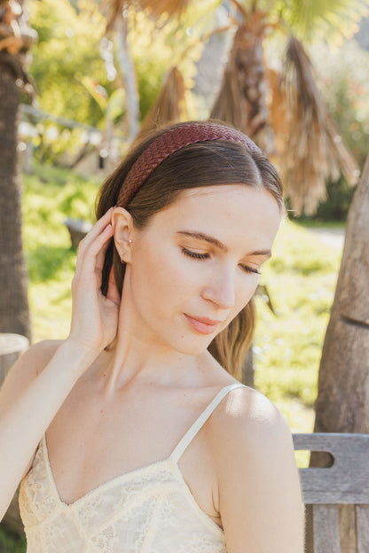 Solid Shade Woven Headband-Soul Flow Apparel