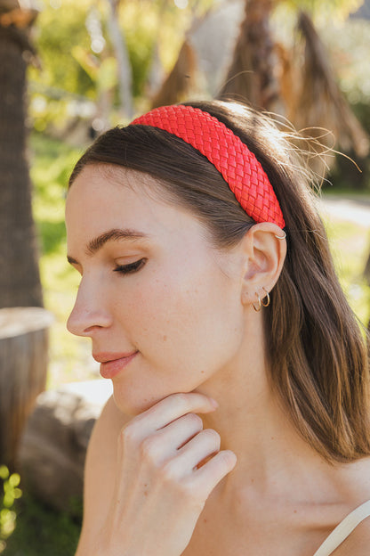 Solid Shade Woven Headband-Soul Flow Apparel