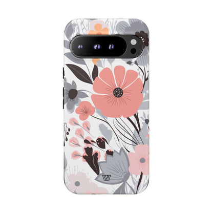 GRAY PASTEL FLOWERS | Tough Phone Case