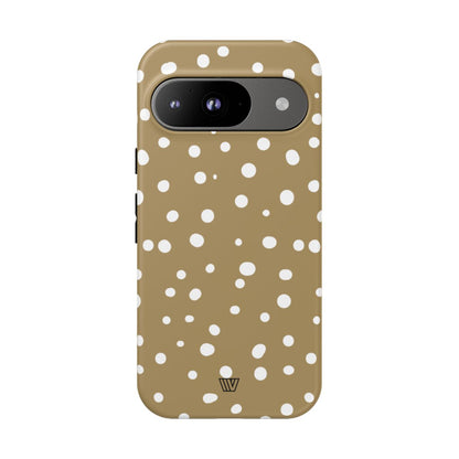 DARK BEIGE DOTS | Tough Phone Case