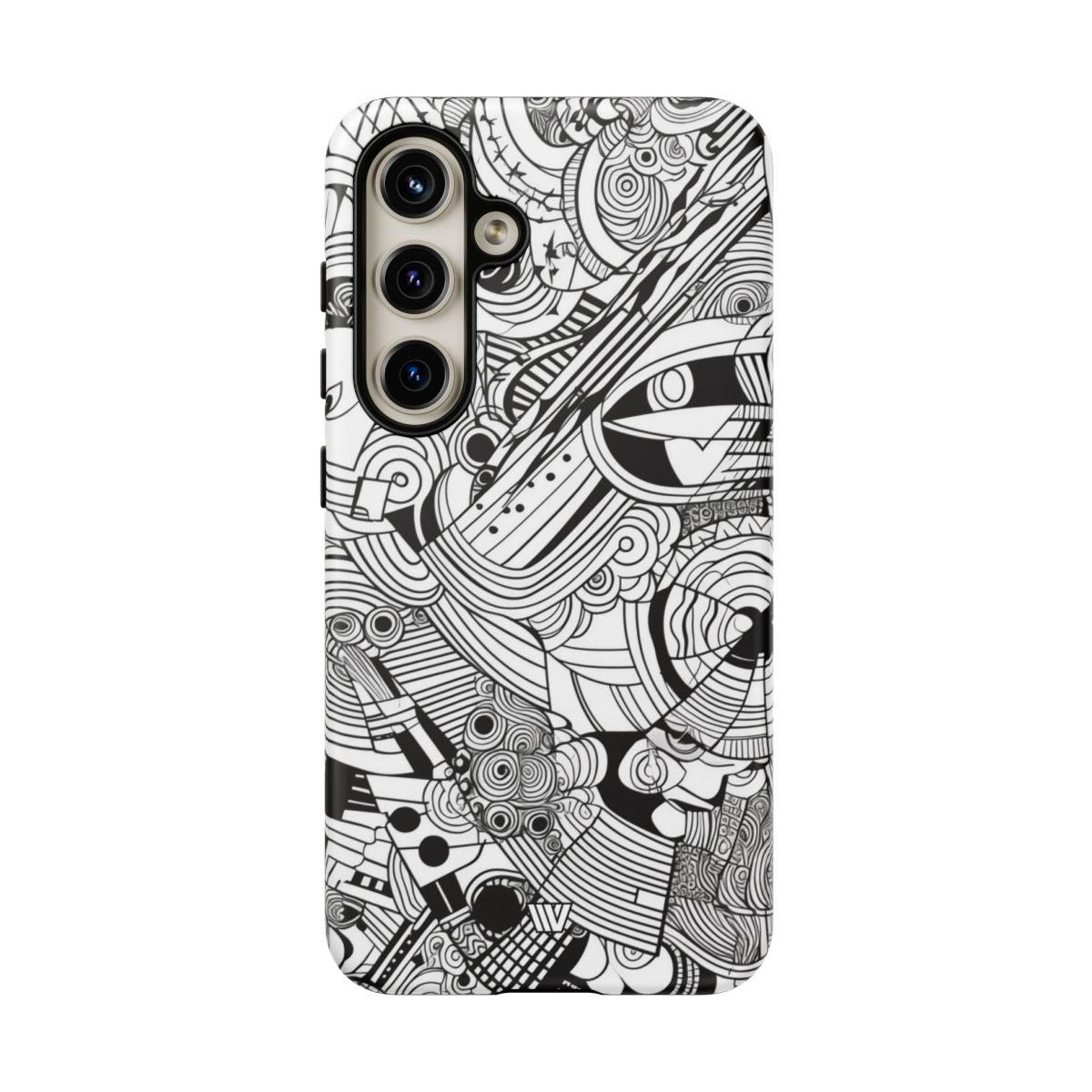 B&W ABSTRACT DOODLE | Tough Phone Case