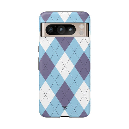 BLUE WHITE PURPLE ARGYLE | Tough Phone Case