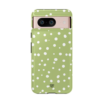PALE OLIVE DOTS | Tough Phone Case