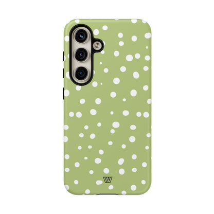 PALE OLIVE DOTS | Tough Phone Case