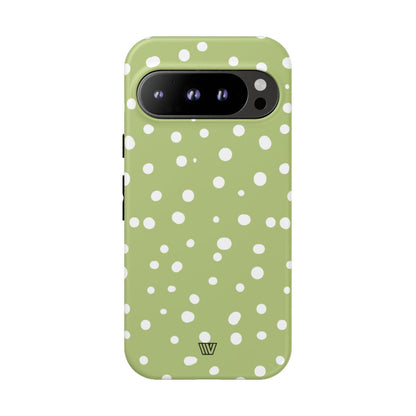 PALE OLIVE DOTS | Tough Phone Case