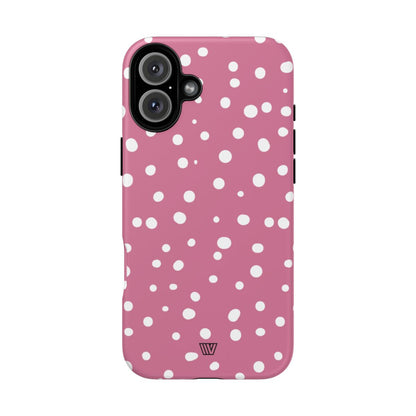 BLUSH RED DOTS | Tough Phone Case
