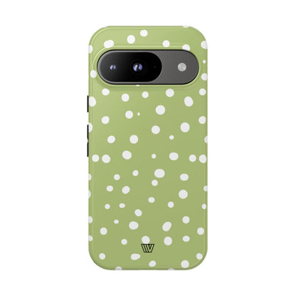PALE OLIVE DOTS | Tough Phone Case
