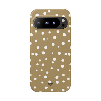 DARK BEIGE DOTS | Tough Phone Case