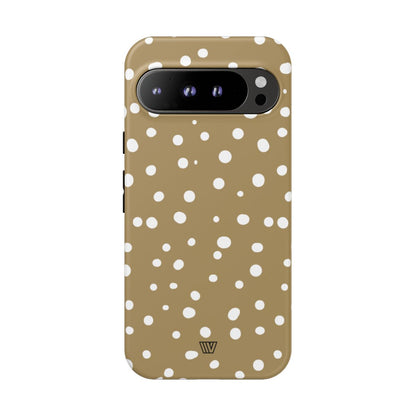 DARK BEIGE DOTS | Tough Phone Case