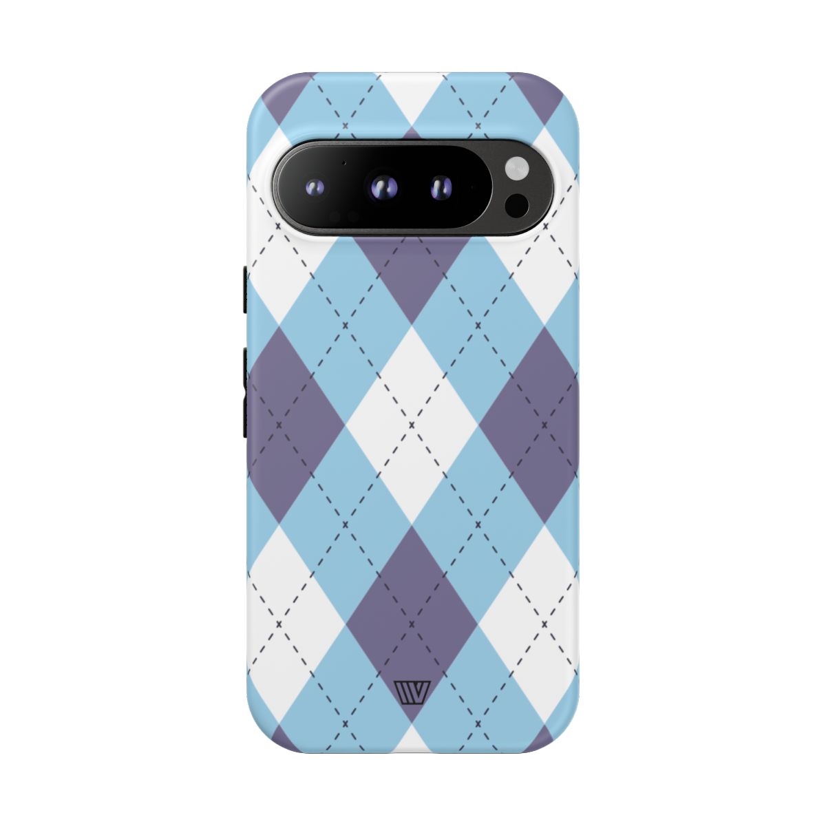 BLUE WHITE PURPLE ARGYLE | Tough Phone Case
