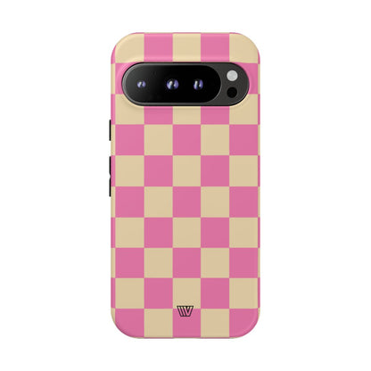 PINK TAN CHECKERBOARD | Tough Phone Case