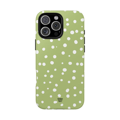 PALE OLIVE DOTS | Tough Phone Case
