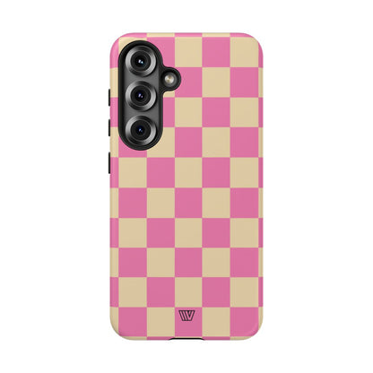 PINK TAN CHECKERBOARD | Tough Phone Case