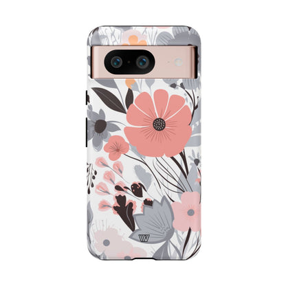 GRAY PASTEL FLOWERS | Tough Phone Case