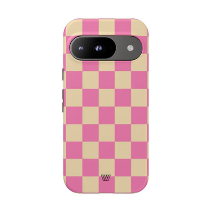 PINK TAN CHECKERBOARD | Tough Phone Case