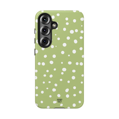 PALE OLIVE DOTS | Tough Phone Case