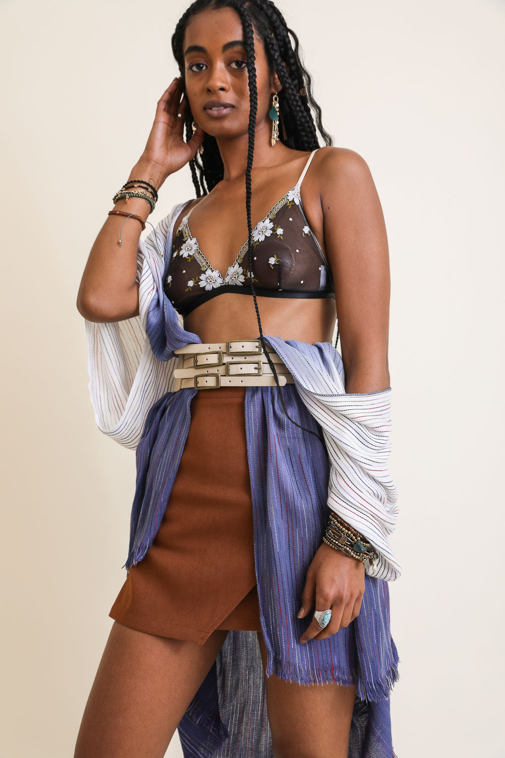 Spring Fling Floral Mesh Bralette-Soul Flow Apparel