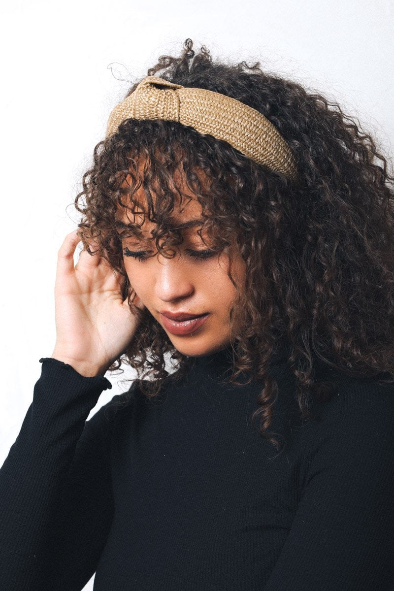 Straw Rattan Knotted Headband-Soul Flow Apparel